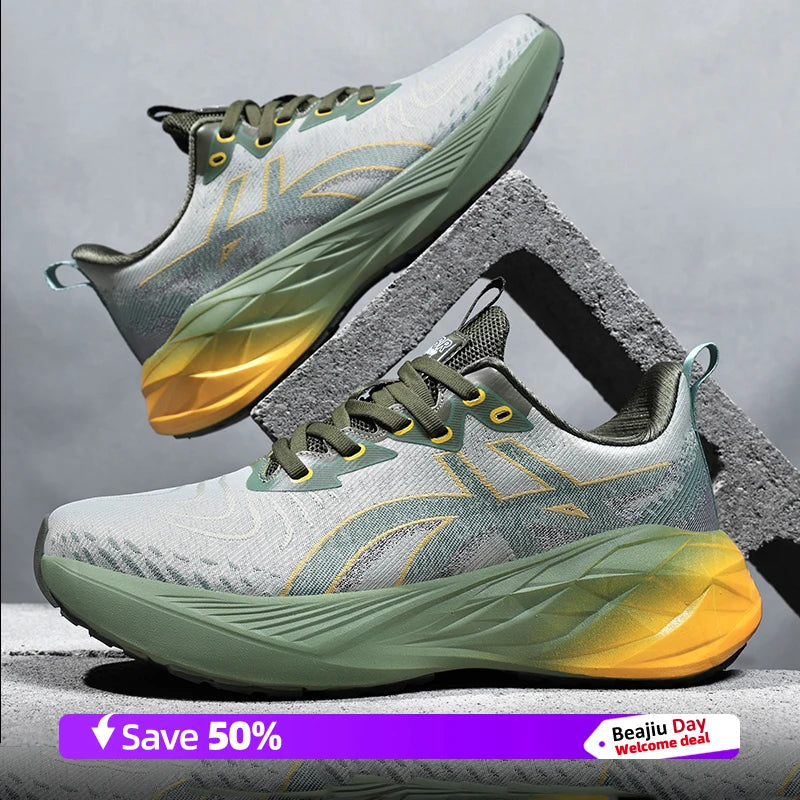 Zapatillas de running, entrenamiento y maratón para hombre. Transpirables, ligeras y cómodas para mujer. Antideslizantes y cómodas para el día a día.