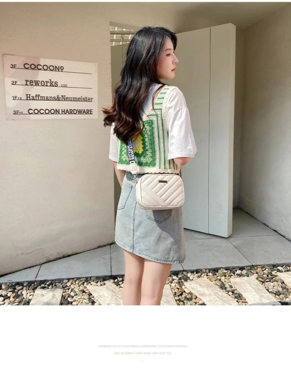 Bolso bandolera de piel sintética de alta calidad para mujer, con asa enrollable, ideal para cámara, teléfono móvil o como bolso cruzado informal.