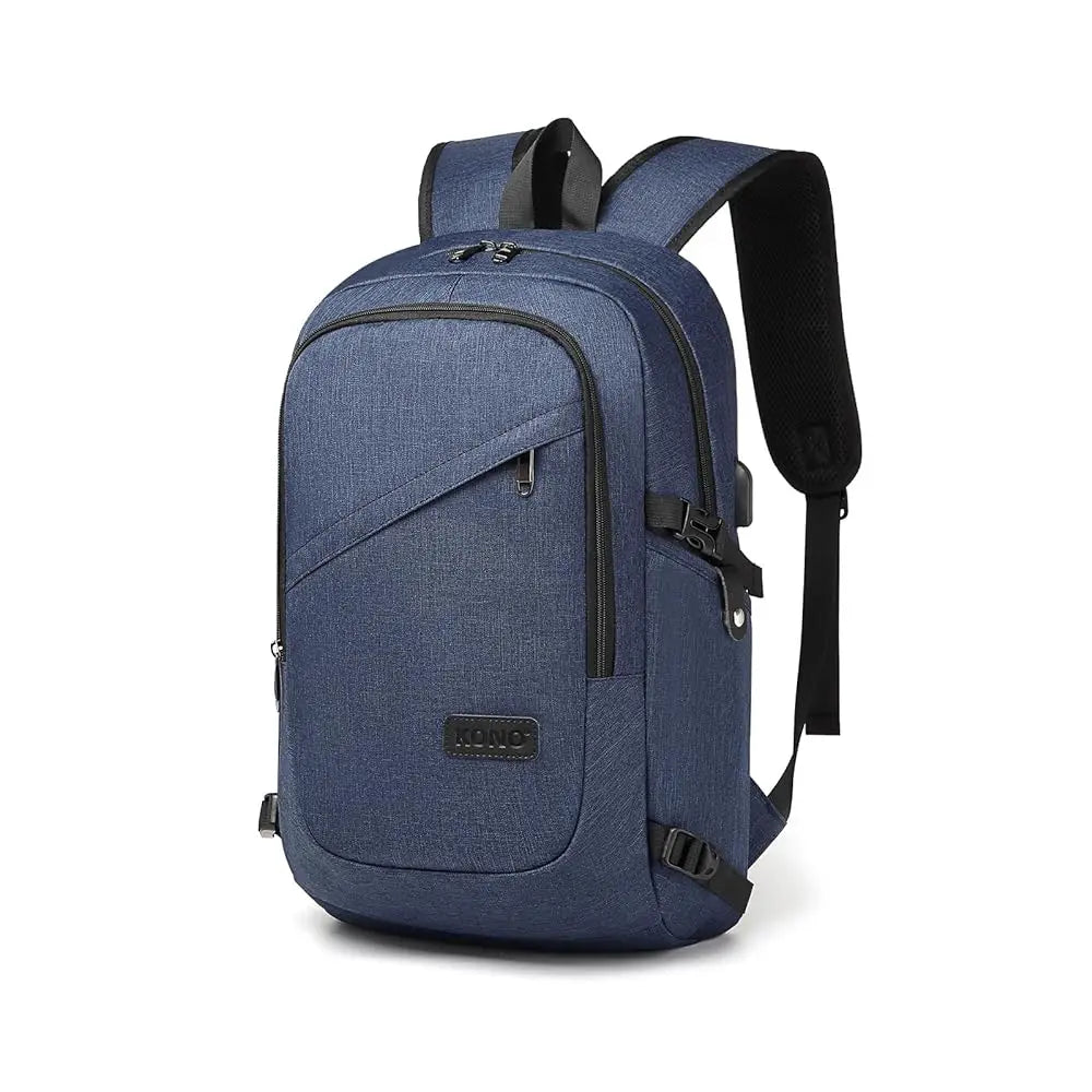 Mochila antirrobo para portátil Kono - Mochila de 15,6 pulgadas para hombre y mujer - Puerto de carga USB, ideal para viajes, negocios, trabajo y uso ligero.