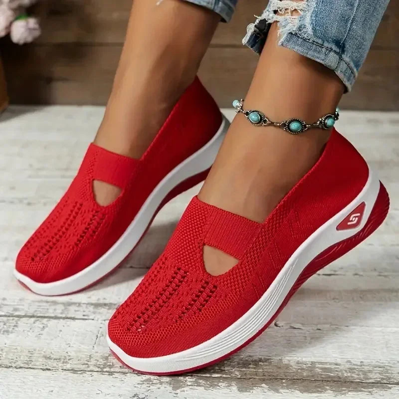 Zapatillas deportivas para mujer, transpirables, informales, de verano, con suela blanda, ortopédicas, ligeras, fáciles de poner y quitar, antideslizantes y planas.