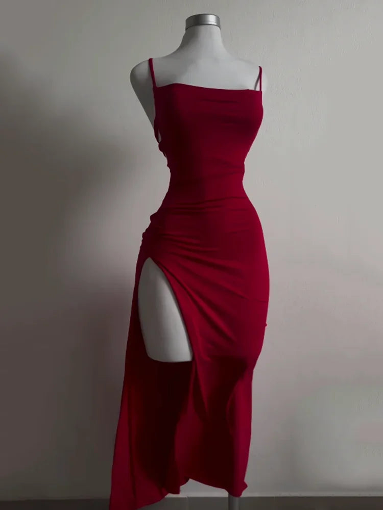 Vestido de alta sensibilidad con tirantes halter, bolso Spice Girl, vestido de cadera