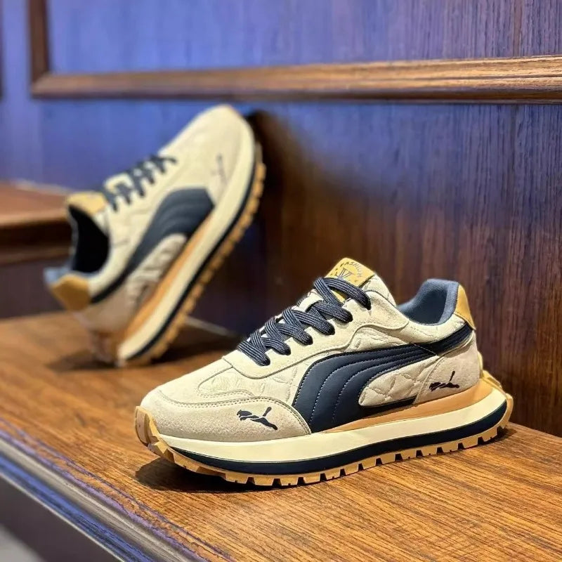 Zapatos casuales para hombre, zapatos deportivos de verano, zapatos casuales de suela gruesa para hombre, zapatos suaves y cómodos, antideslizantes, zapatos de moda para exteriores tipo board.