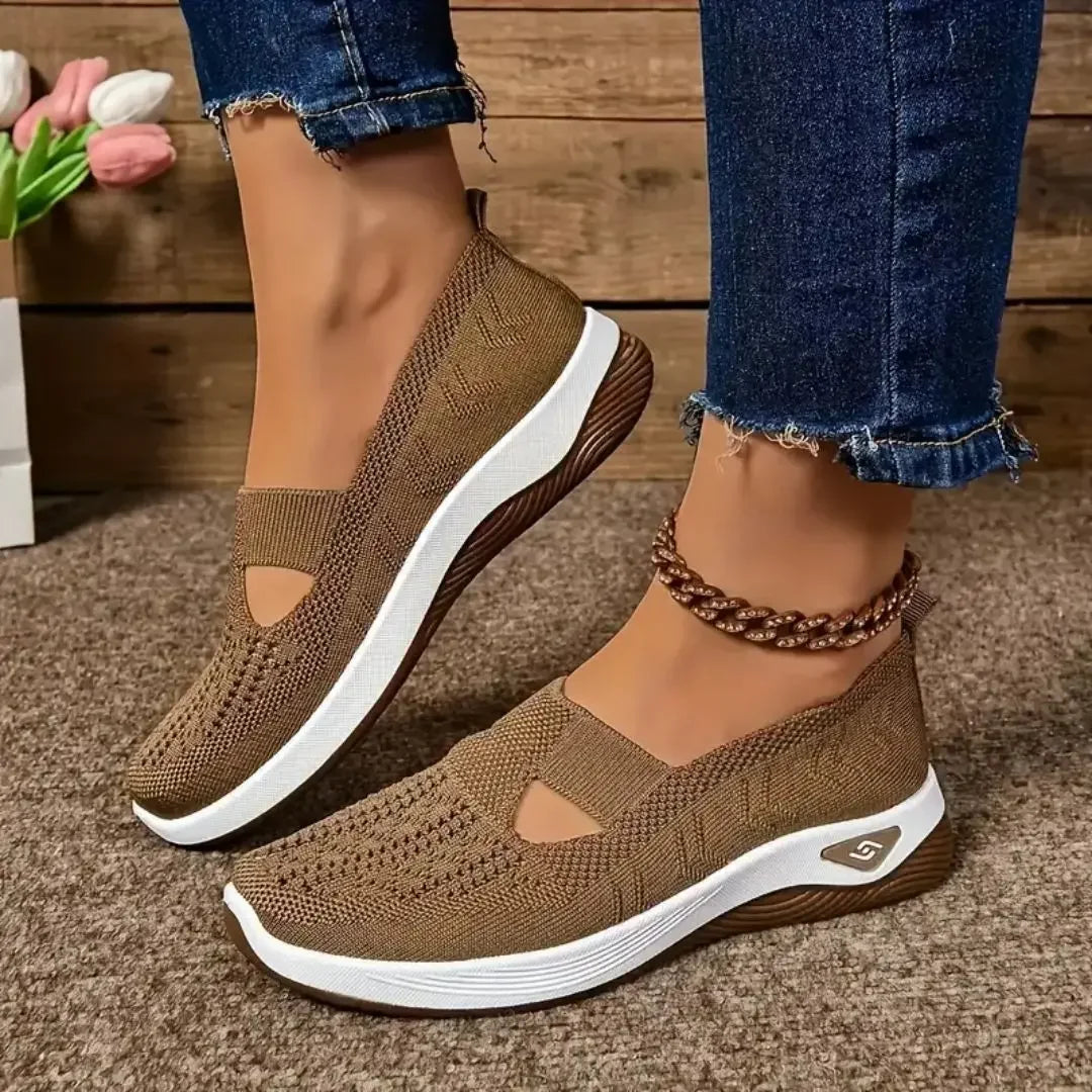 Zapatillas deportivas para mujer, transpirables, informales, de verano, con suela blanda, ortopédicas, ligeras, fáciles de poner y quitar, antideslizantes y planas.