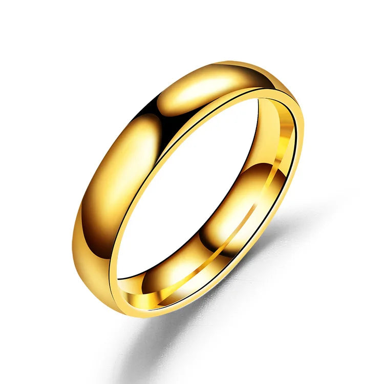 Schlichter 6-mm-Titanring für Damen und Herren, allergievorbeugend, hochglanzpoliert, Ehering aus Edelstahl, Partnerring