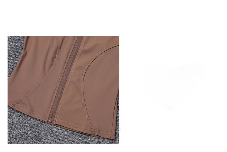 Chaqueta deportiva de manga larga para mujer, ideal para entrenar en el gimnasio o practicar yoga.