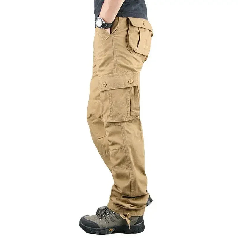 Pantalones cargo tácticos para hombre, de algodón, estilo overol, para trabajo al aire libre, tallas grandes, ropa de camuflaje para senderismo.