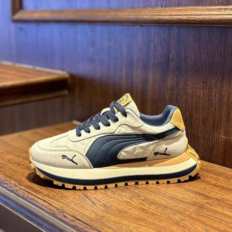 Zapatos casuales para hombre, zapatos deportivos de verano, zapatos casuales de suela gruesa para hombre, zapatos suaves y cómodos, antideslizantes, zapatos de moda para exteriores tipo board.