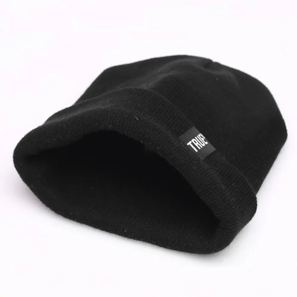 Gorro informal Letter True para hombre y mujer, gorro de invierno de punto, estilo hip-hop, gorro unisex.