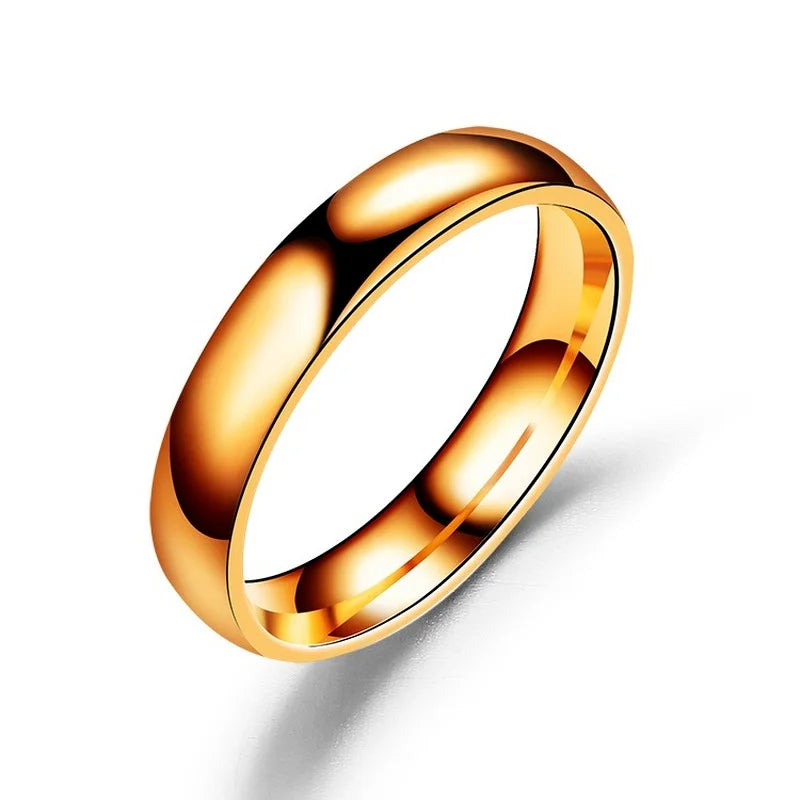 Schlichter 6-mm-Titanring für Damen und Herren, allergievorbeugend, hochglanzpoliert, Ehering aus Edelstahl, Partnerring