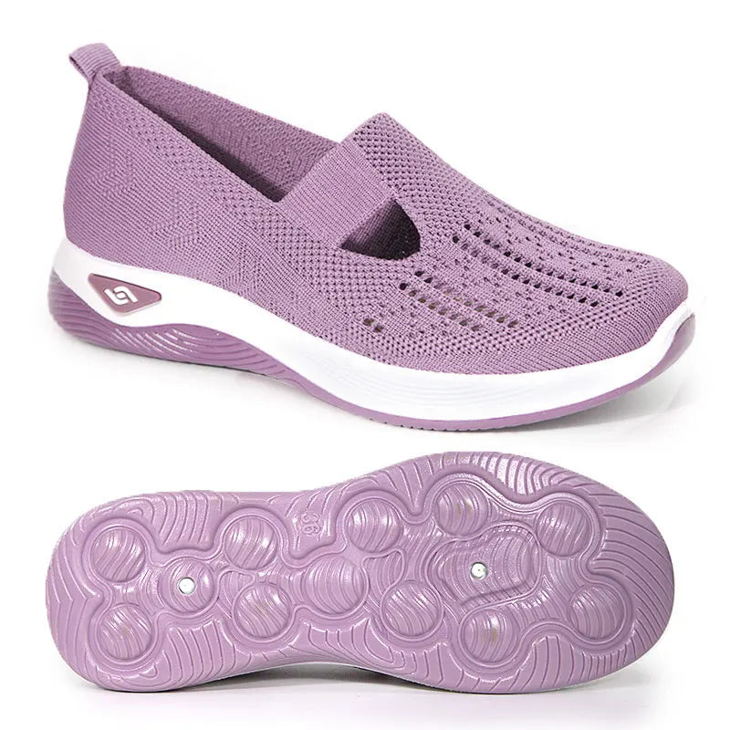 Zapatillas deportivas para mujer, transpirables, informales, de verano, con suela blanda, ortopédicas, ligeras, fáciles de poner y quitar, antideslizantes y planas.