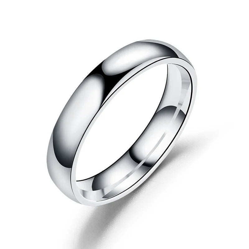 Schlichter 6-mm-Titanring für Damen und Herren, allergievorbeugend, hochglanzpoliert, Ehering aus Edelstahl, Partnerring