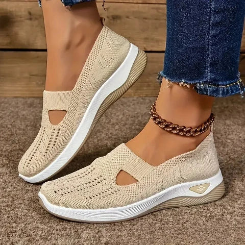 Zapatillas deportivas para mujer, transpirables, informales, de verano, con suela blanda, ortopédicas, ligeras, fáciles de poner y quitar, antideslizantes y planas.