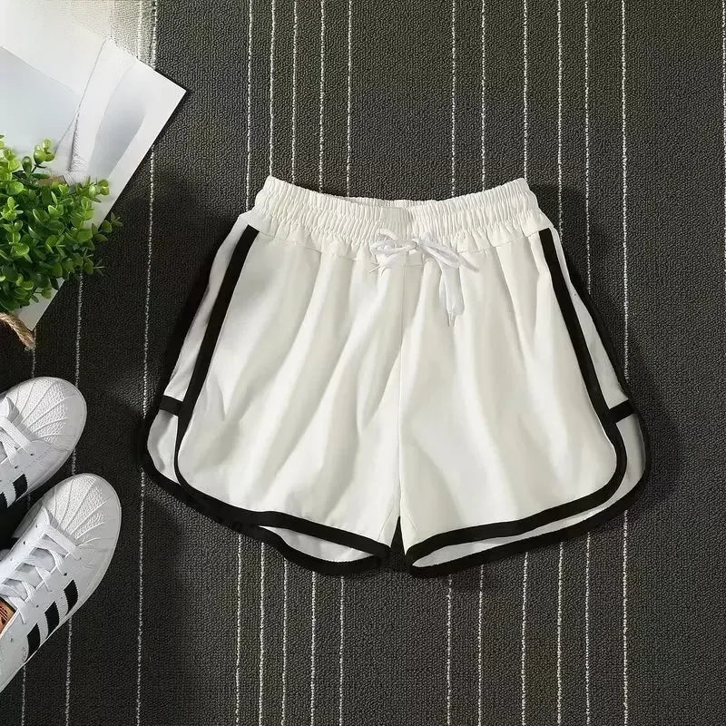 Pantalones deportivos de mujer de corte holgado, pierna recta y cintura alta