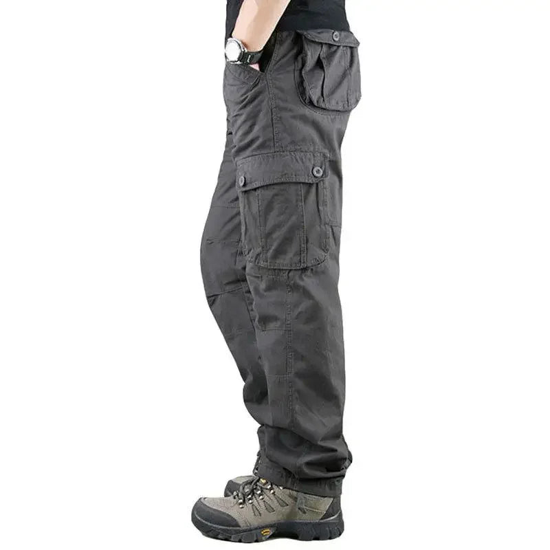Pantalones cargo tácticos para hombre, de algodón, estilo overol, para trabajo al aire libre, tallas grandes, ropa de camuflaje para senderismo.