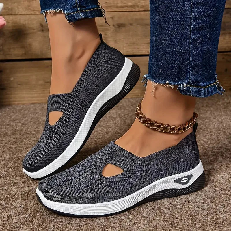 Zapatillas deportivas para mujer, transpirables, informales, de verano, con suela blanda, ortopédicas, ligeras, fáciles de poner y quitar, antideslizantes y planas.