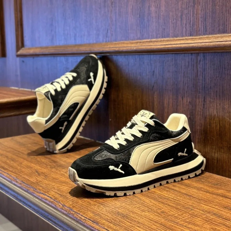 Zapatos casuales para hombre, zapatos deportivos de verano, zapatos casuales de suela gruesa para hombre, zapatos suaves y cómodos, antideslizantes, zapatos de moda para exteriores tipo board.