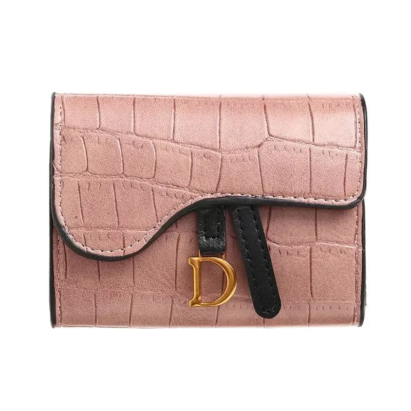 Cartera corta para mujer, estilo coreano, con hebilla en forma de letra D, modelo 2024. Monedero, tarjetero, llavero. Carteras de lujo para mujer.
