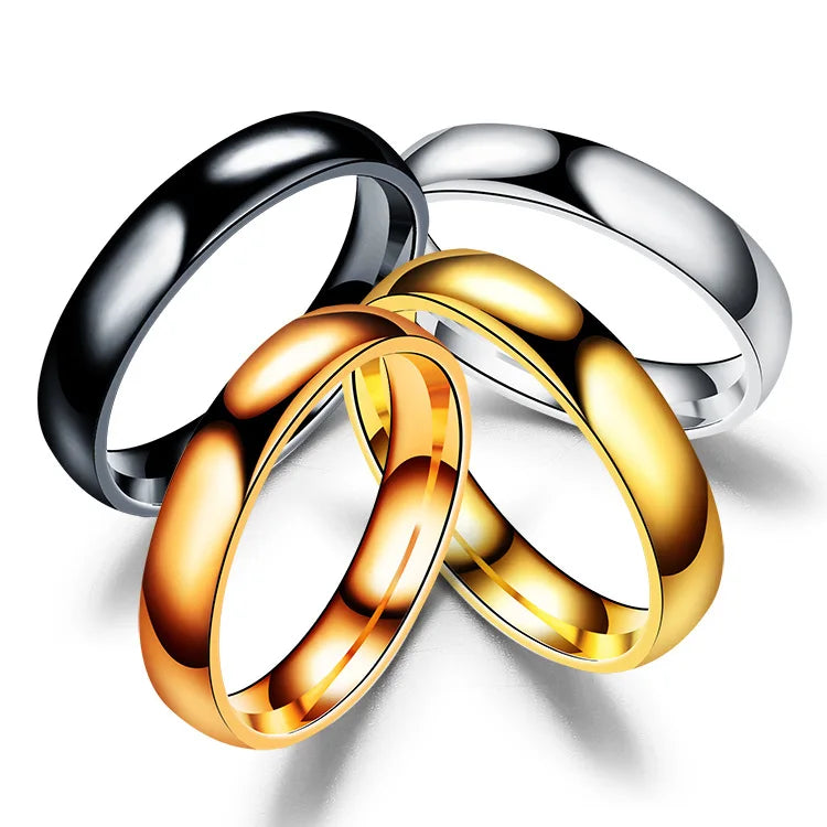 Schlichter 6-mm-Titanring für Damen und Herren, allergievorbeugend, hochglanzpoliert, Ehering aus Edelstahl, Partnerring