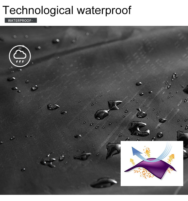 LNGXO Wasserdichte Wanderjacken für Damen und Herren, Sonnenschutz, Windschutz, Camping, Klettern, Regenmantel, Unisex, tragbare Kleidung