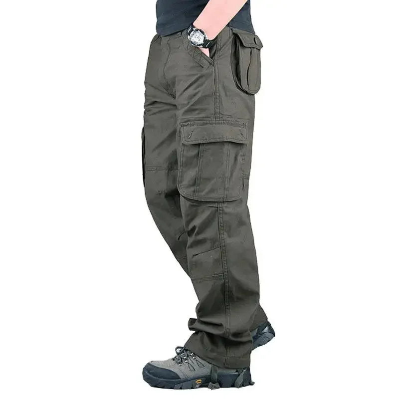 Pantalones cargo tácticos para hombre, de algodón, estilo overol, para trabajo al aire libre, tallas grandes, ropa de camuflaje para senderismo.